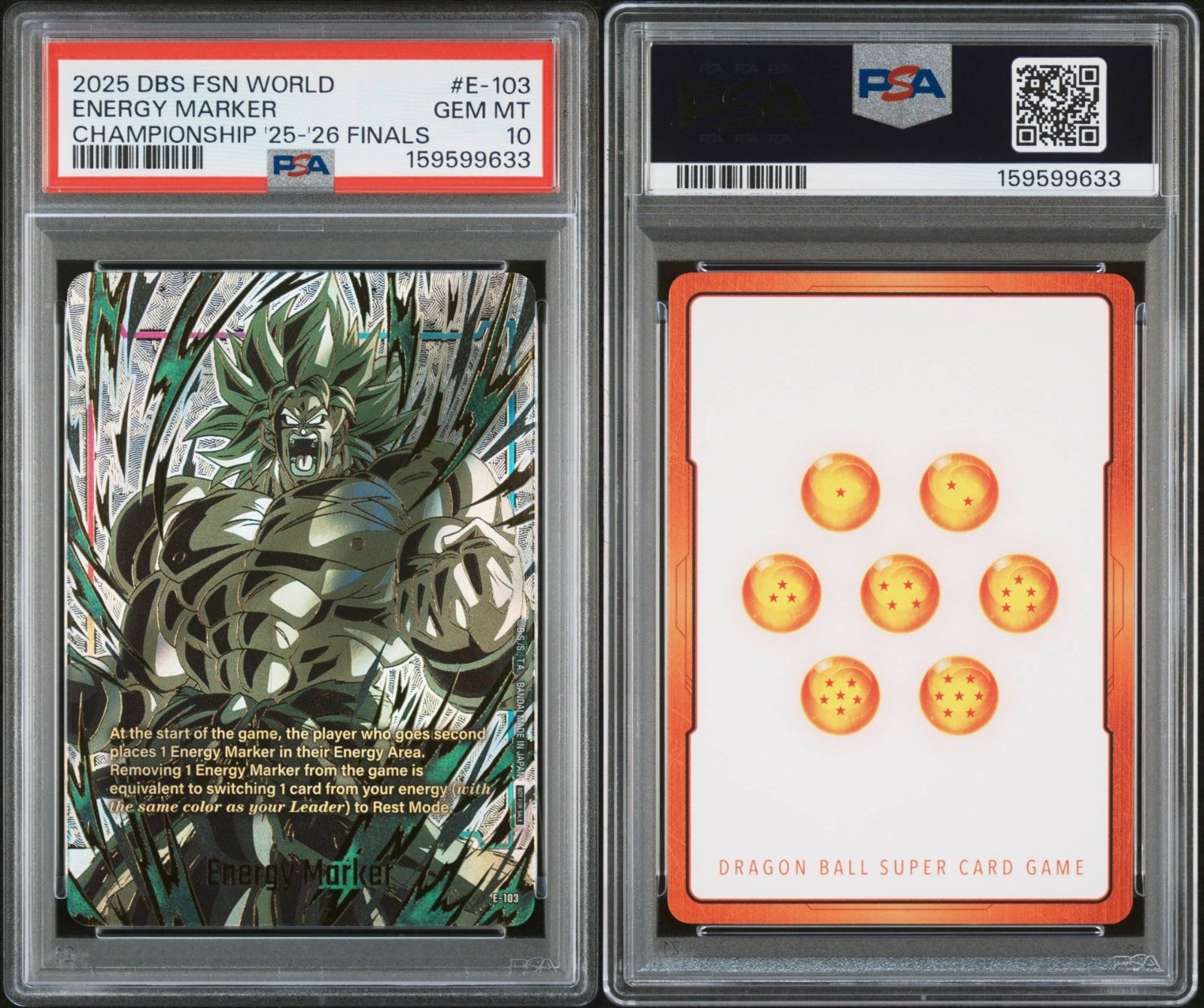 Energy Marker (E-103) · Holofoil (Fusion World Energy Markers) — PSA 10