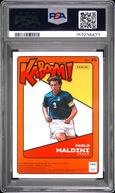 2024-25 Panini Donruss FIFA Kaboom! #20 Paolo Maldini PSA 9
