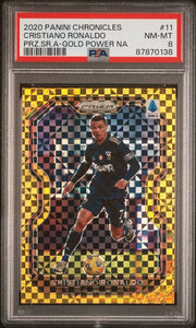 2020 Panini Chronicles Prizm Serie A #11 Cristiano Ronaldo Gold Power PSA 8