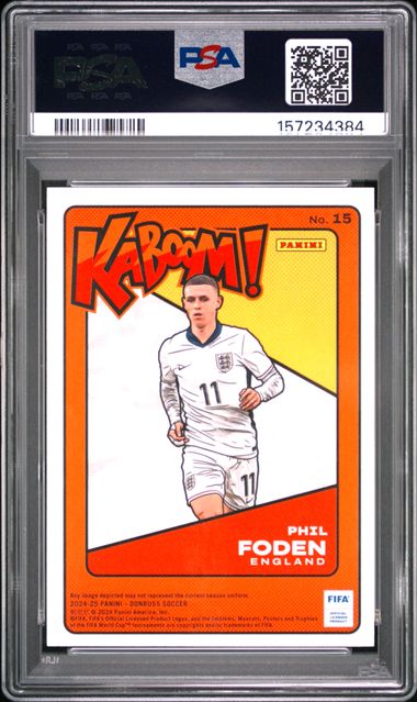 2024-25 Panini Donruss FIFA Kaboom! #15 Phil Foden PSA 9