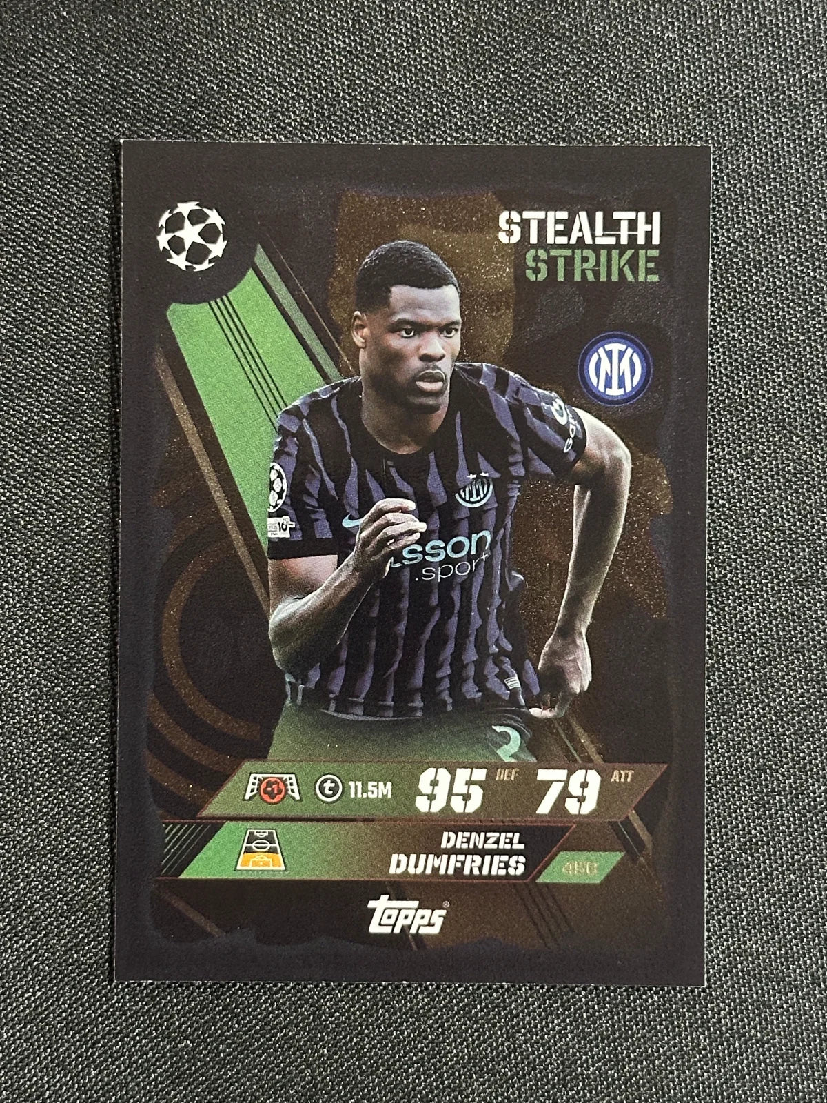 Topps Denzel Dumfries Stealth Strike #456