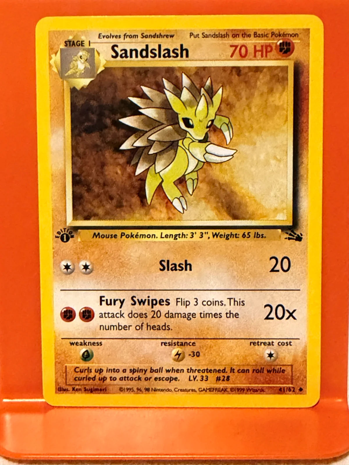 Sandslash 41 · 1st Edition (Fossil)