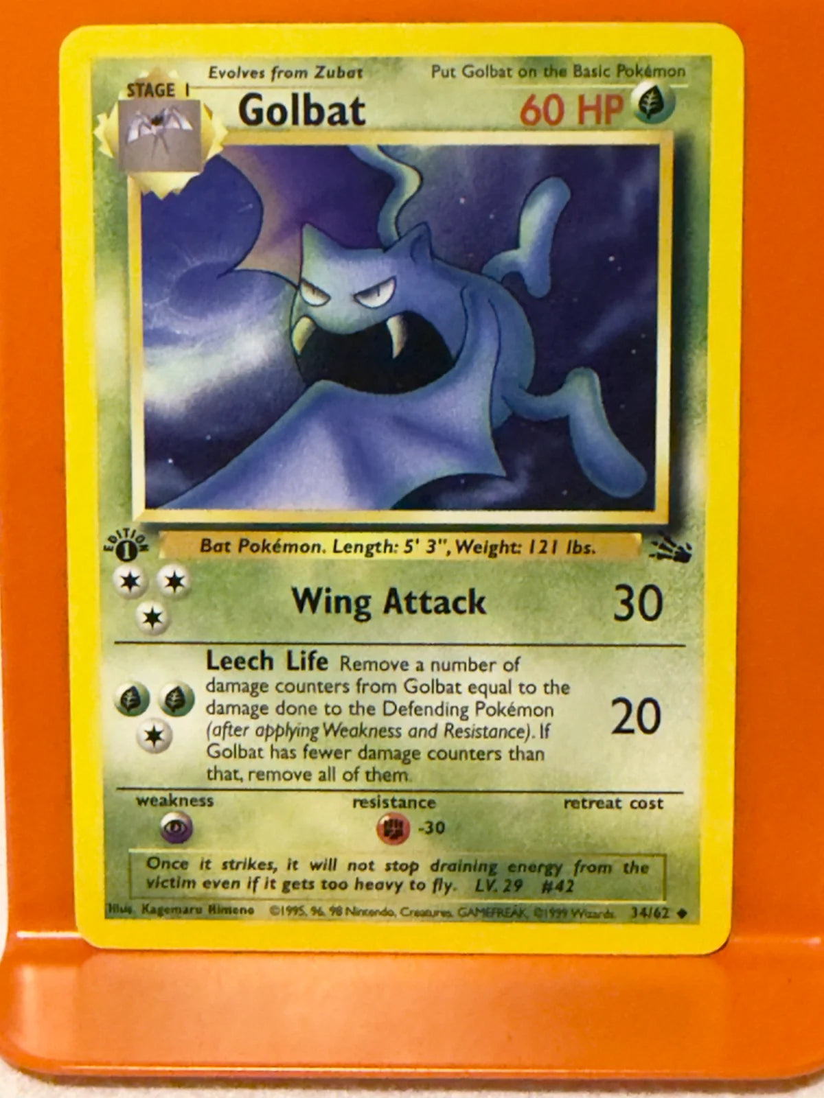 Golbat 34 · 1st Edition (Fossil)
