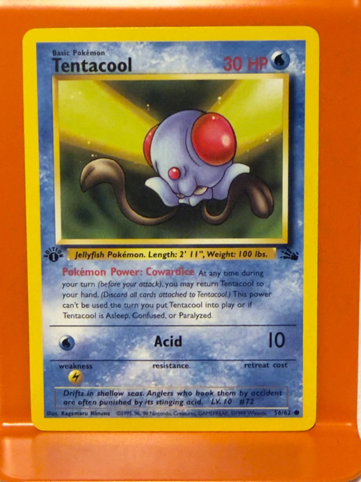 Tentacool 56 · 1st Edition (Fossil)
