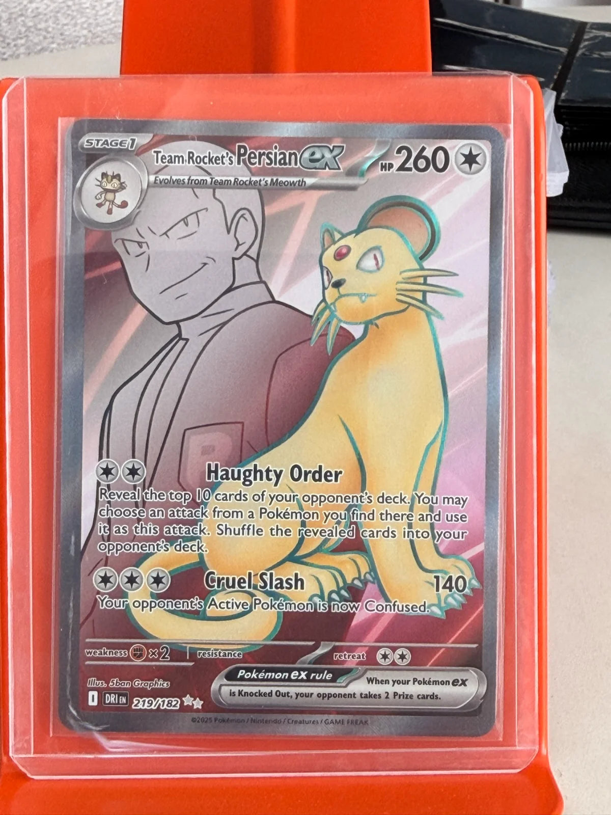 Team Rocket's Persian ex 219/182 · Holofoil (Destined Rivals)