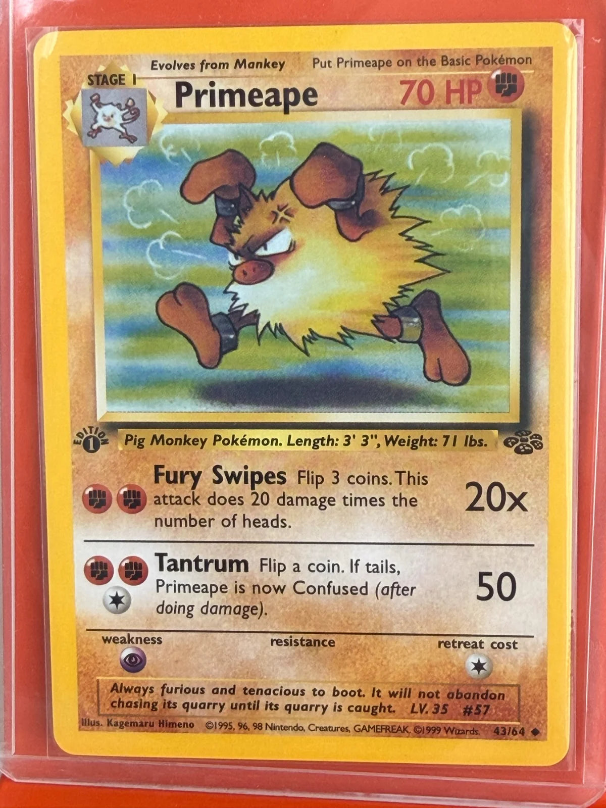 Primeape 43 · 1st Edition (Jungle)