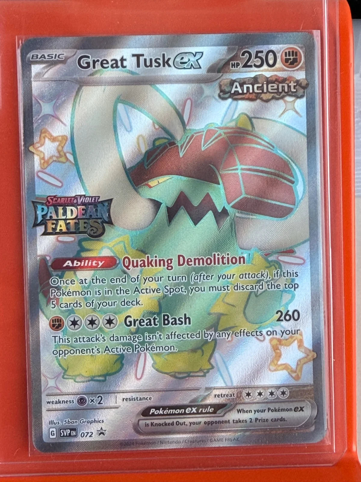 Great Tusk ex 072 · Holofoil (Scarlet & Violet Promo)