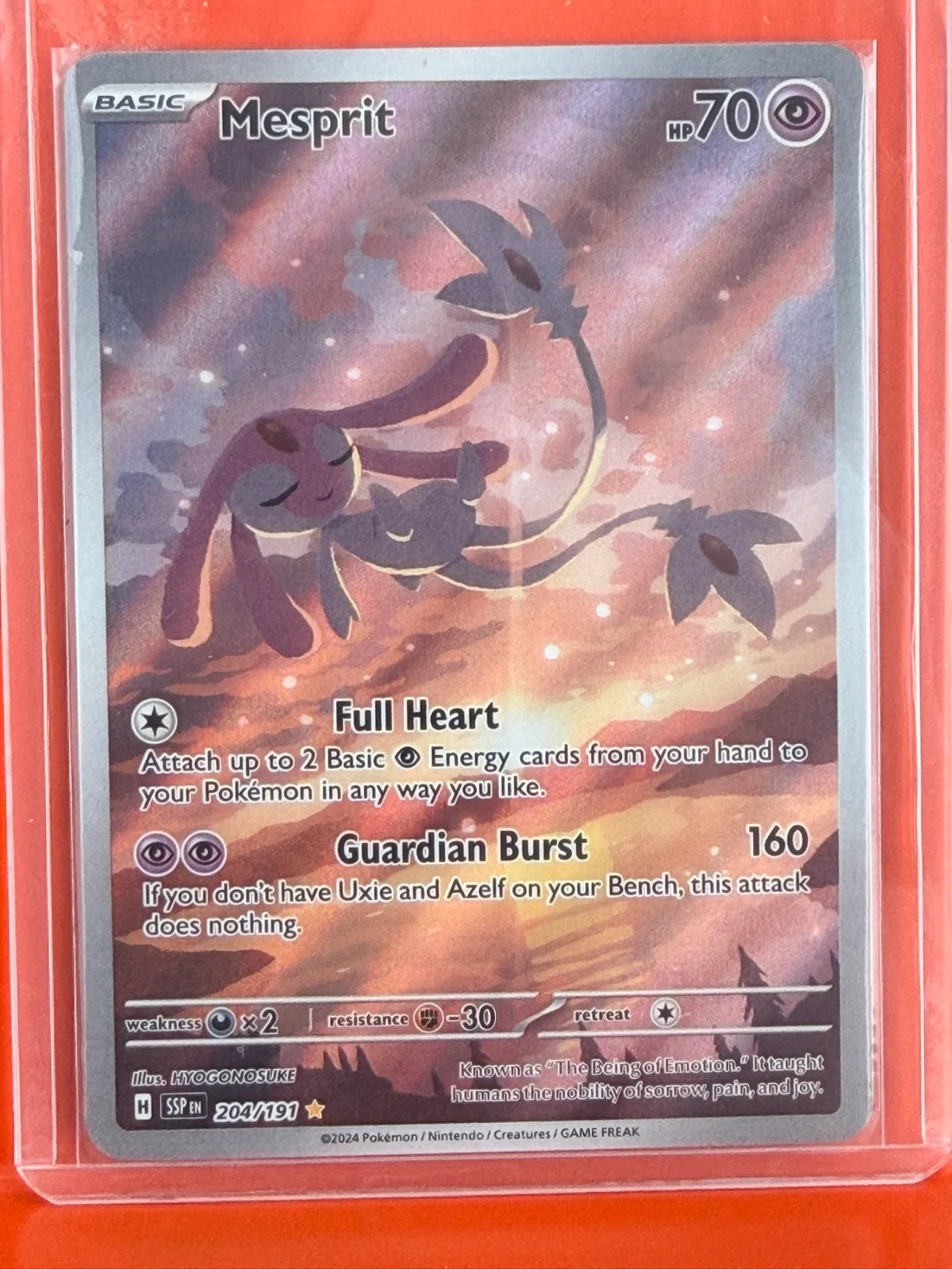 Mesprit 204/191 · Holofoil (Surging Sparks)