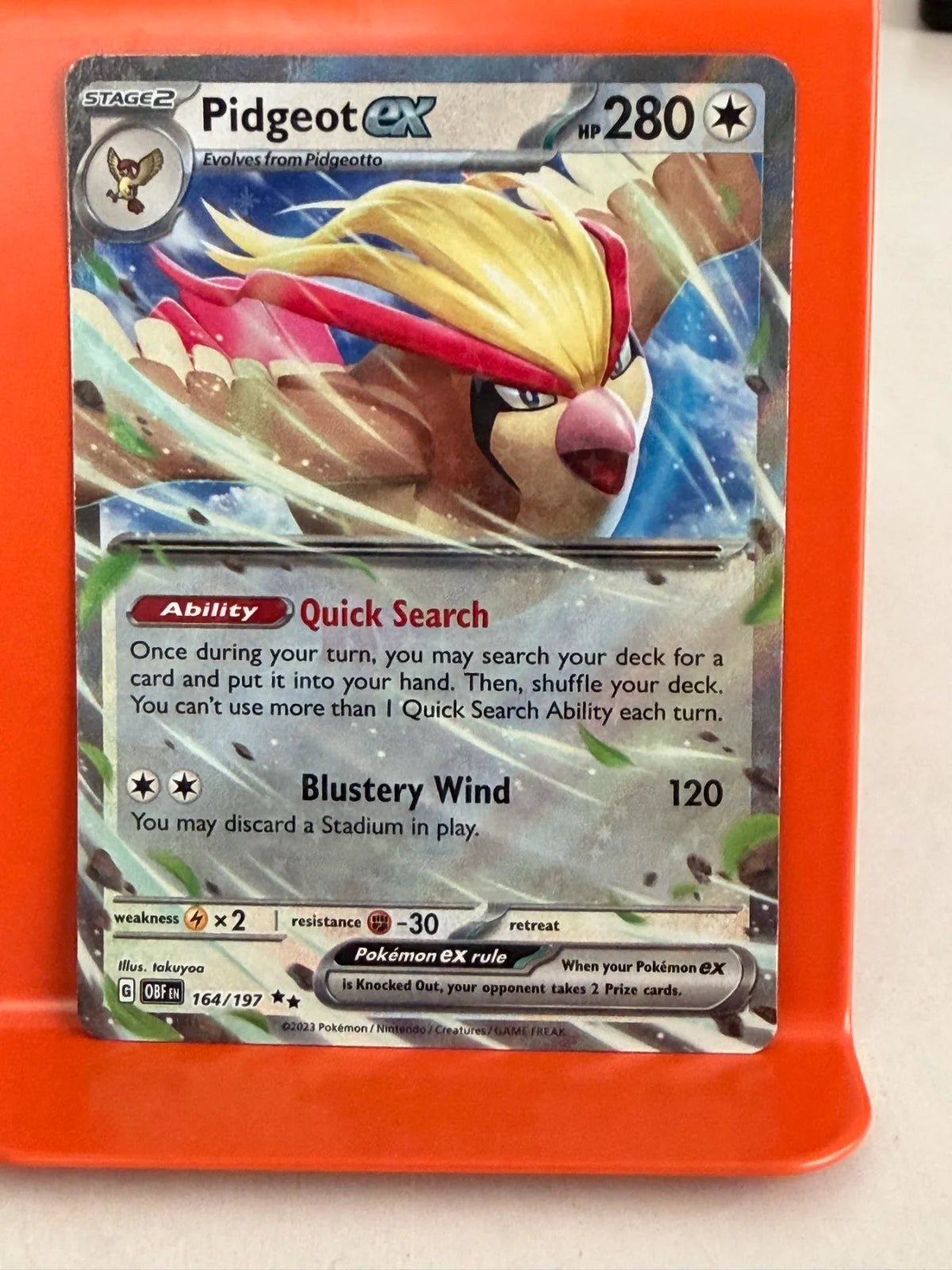 Pidgeot ex 164/197 · Holofoil (Obsidian Flames)