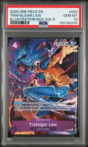 Trafalgar Law (Illustration Box Vol.6) P-093 · Foil (One Piece Promotion Cards) — PSA 10