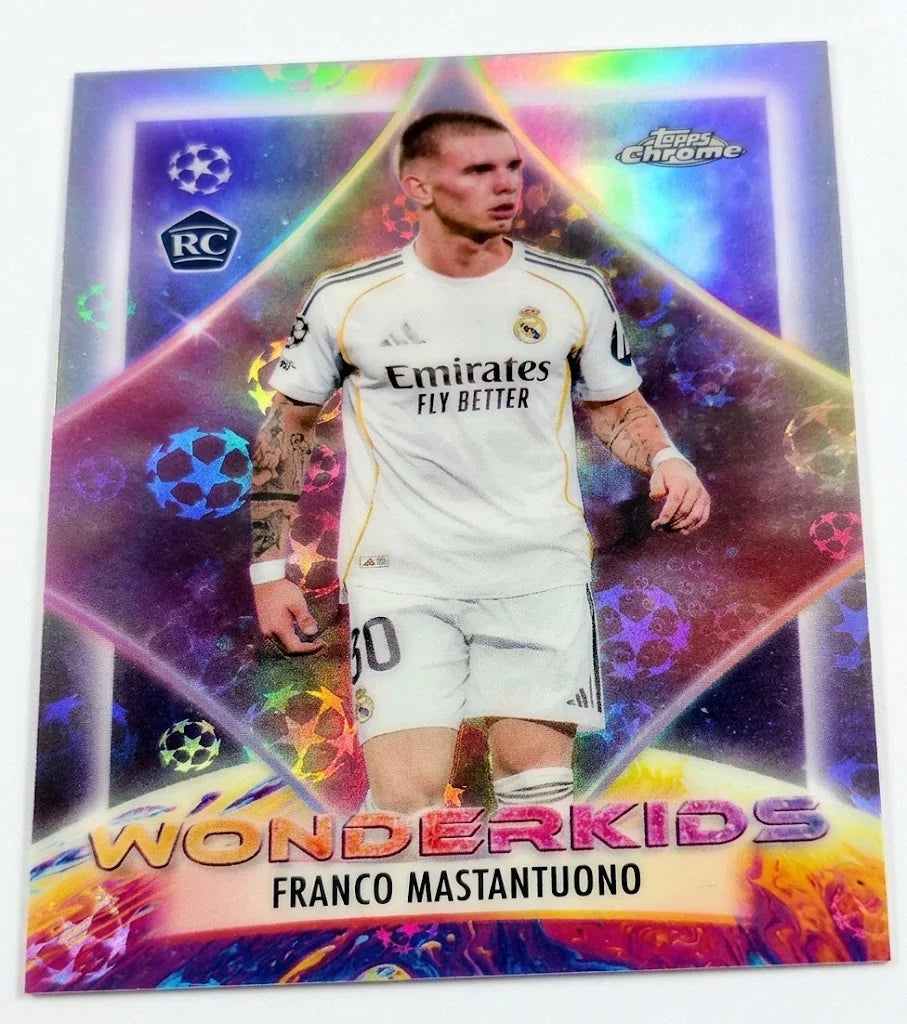FRANCO MASTANTUONO 2025-26 TOPPS CHROME UCL WONDERKIDS ROOKIE REFRACTOR