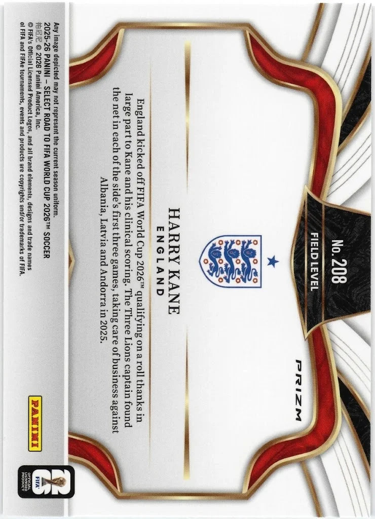 Harry Kane 2025 Panini Select Road to FIFA World Cup #208 Multi-Color