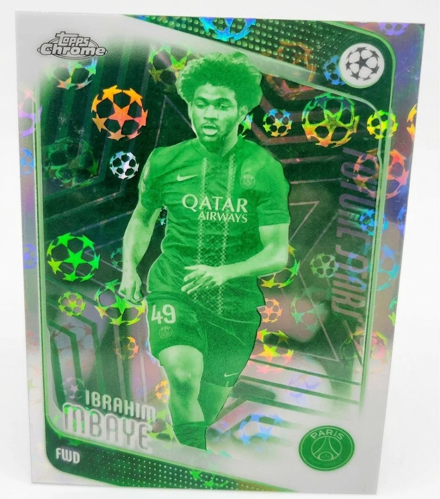 2026 Topps Chrome Ibrahim Mbaye #158 Paris Saint-Germain PSG Forward - Future Star - Night Vision