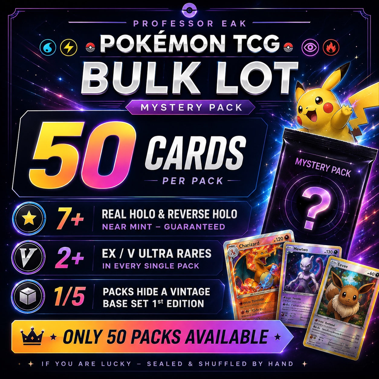 Mystery Pack - First Edition Base Set Card Chance