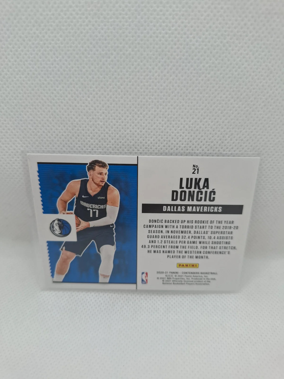 2020-21 Panini Contenders #21 Suitr Shots Insert Luka Doncic