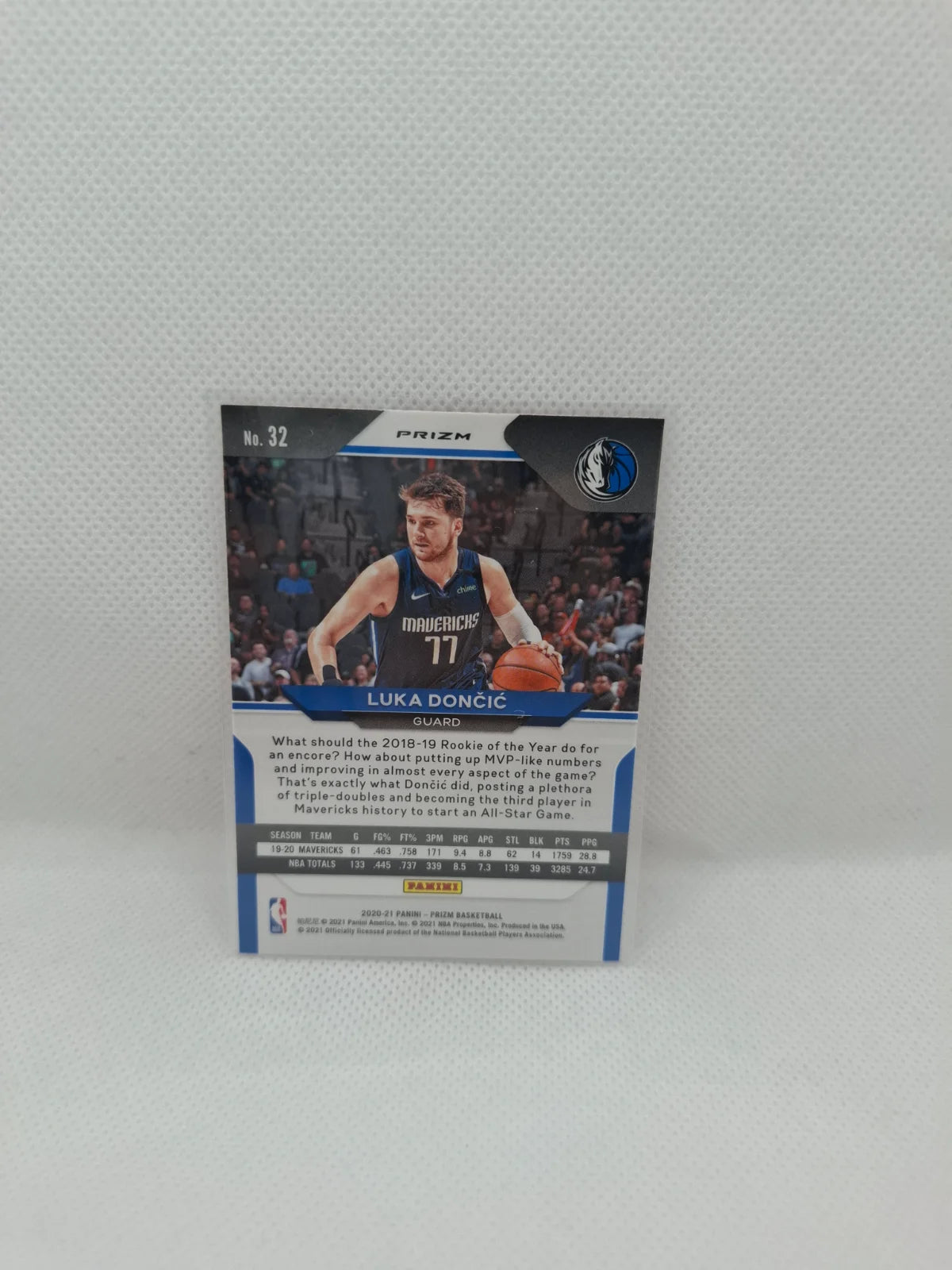 2020-21 Panini Prizm #32 Orange Crack Ice Luka Doncic