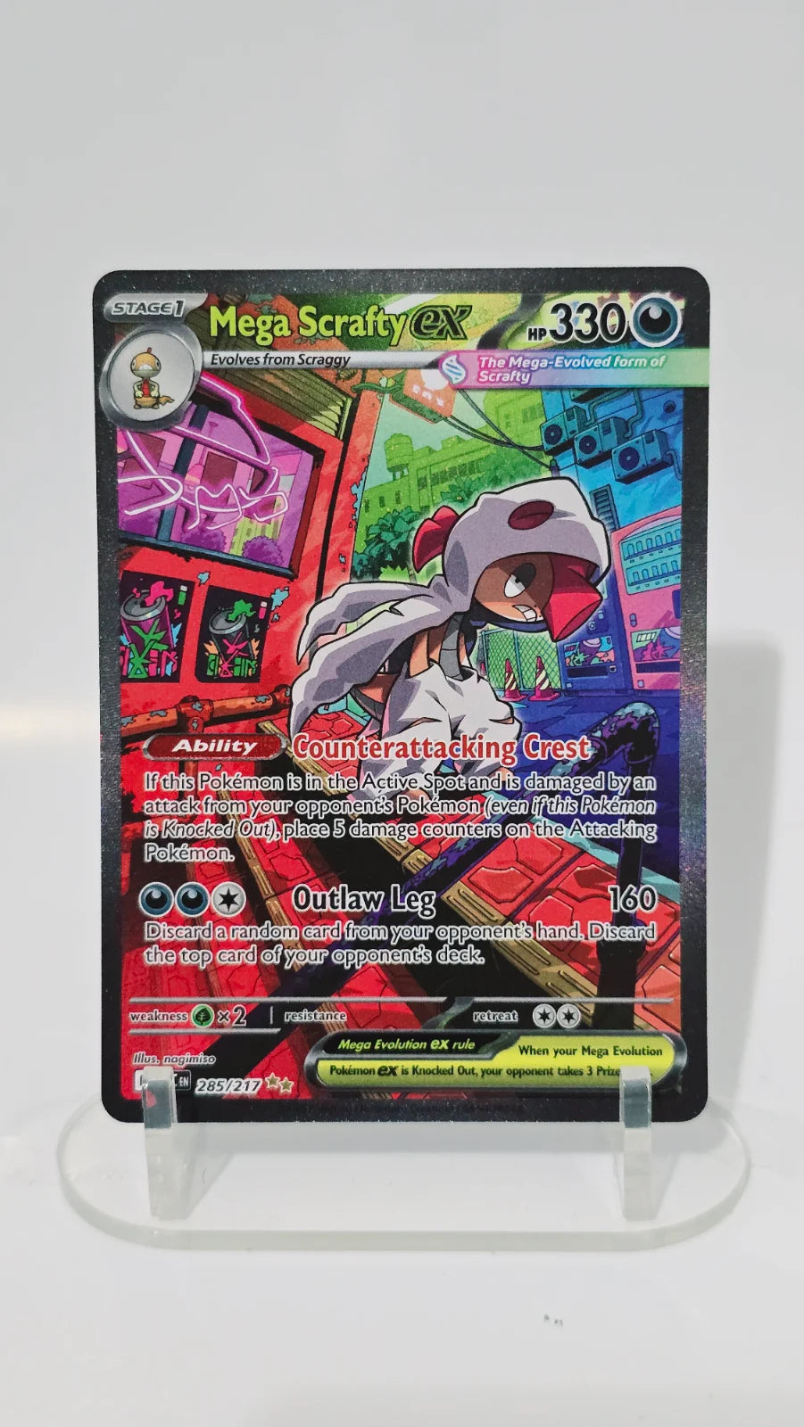 Mega Scrafty ex 285/217 · Holofoil (Ascended Heroes)
