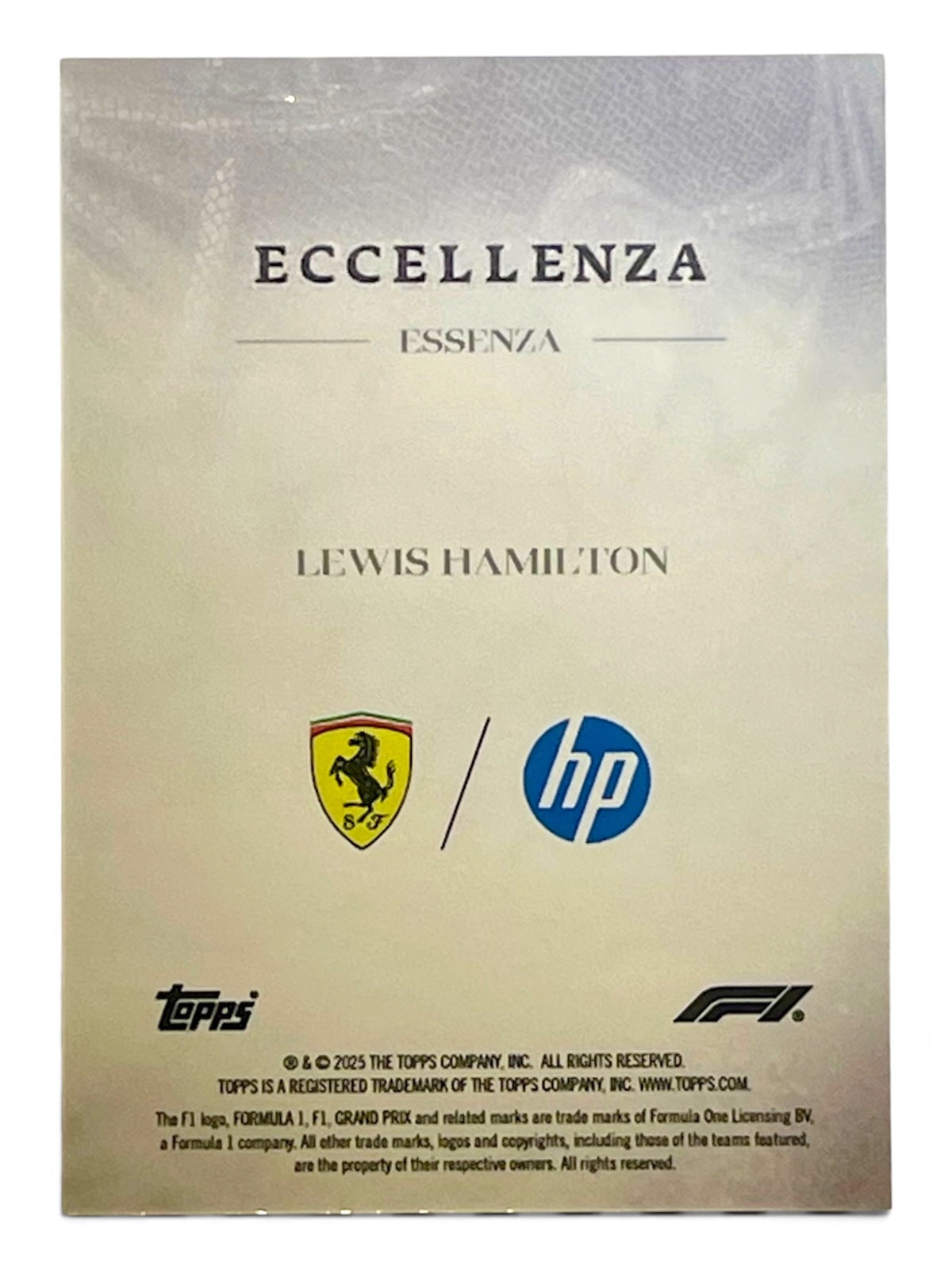 2025 Topps F1 Excellenza Lewis Hamilton Essenza