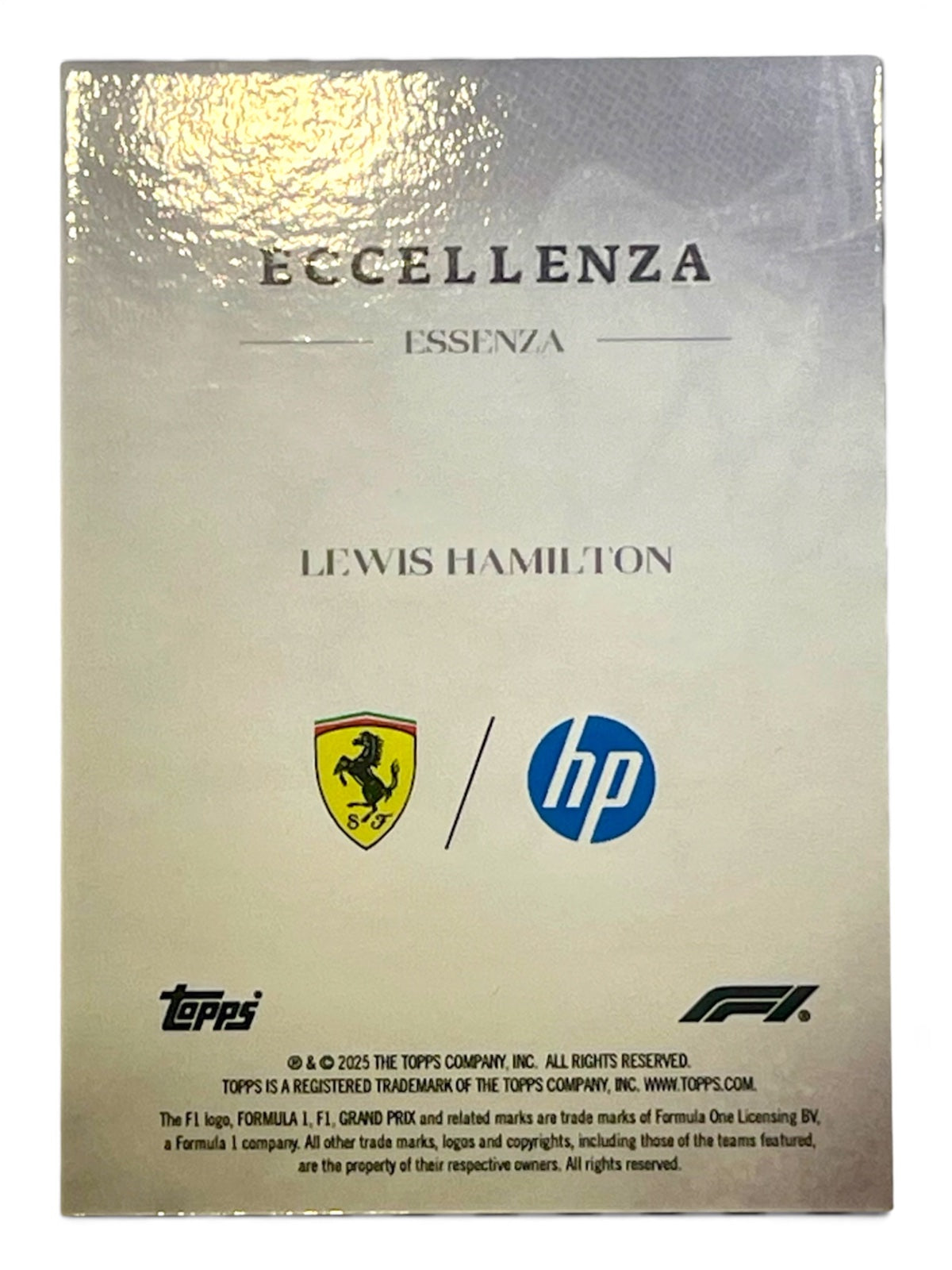 2025 Topps F1 Excellenza Lewis Hamilton Essenza