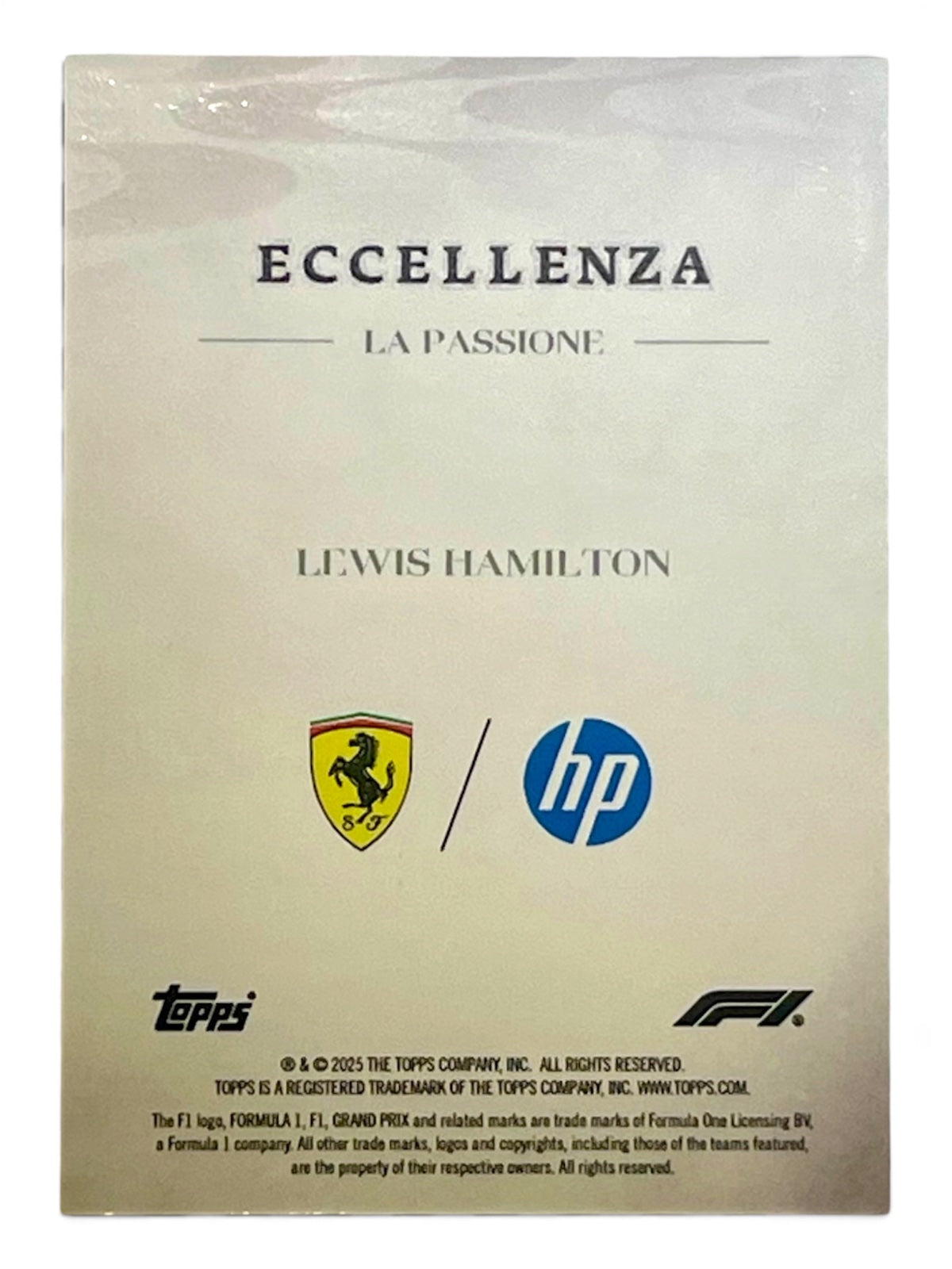 2025 Topps F1 Excellenza Lewis Hamilton La Passione