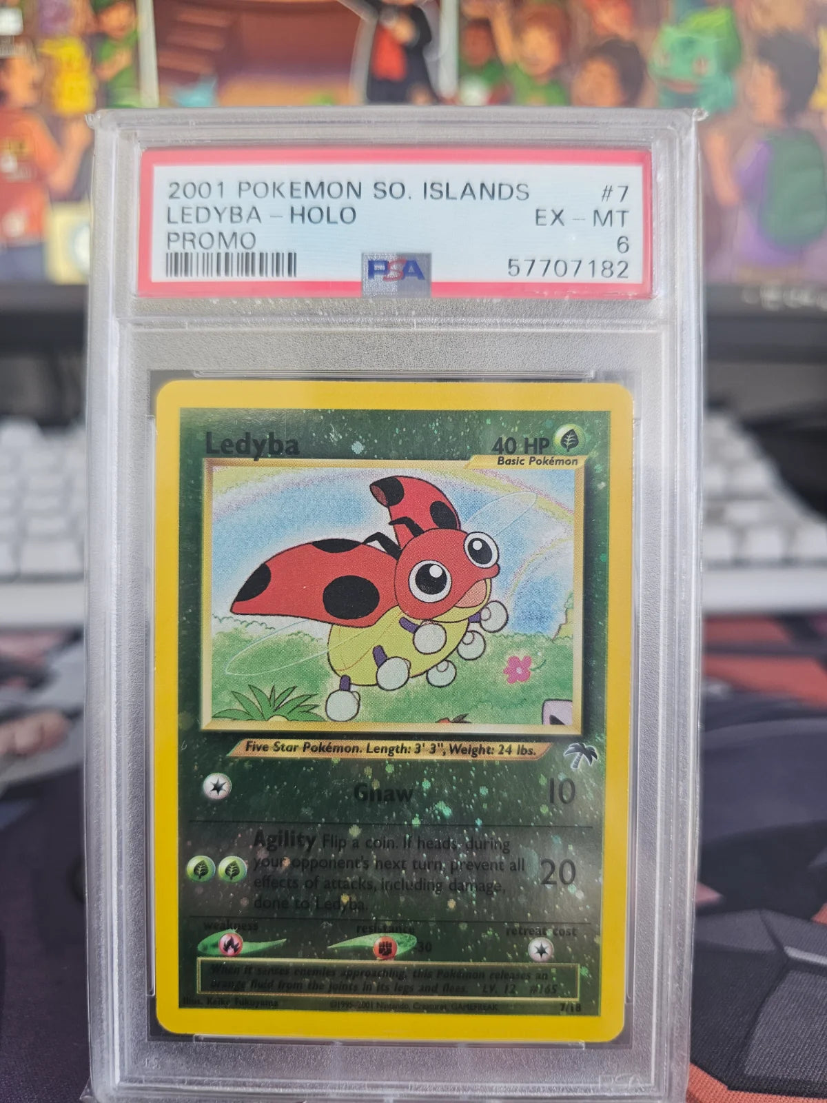 Ledyba 7 · Reverse Holofoil (Southern Islands) — PSA 6