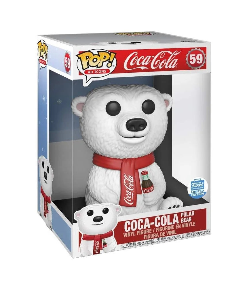 Funko Pop! Ad Icons: 10" Super Sized Coca Cola Polar Bear #59, Funko Shop Exclusive