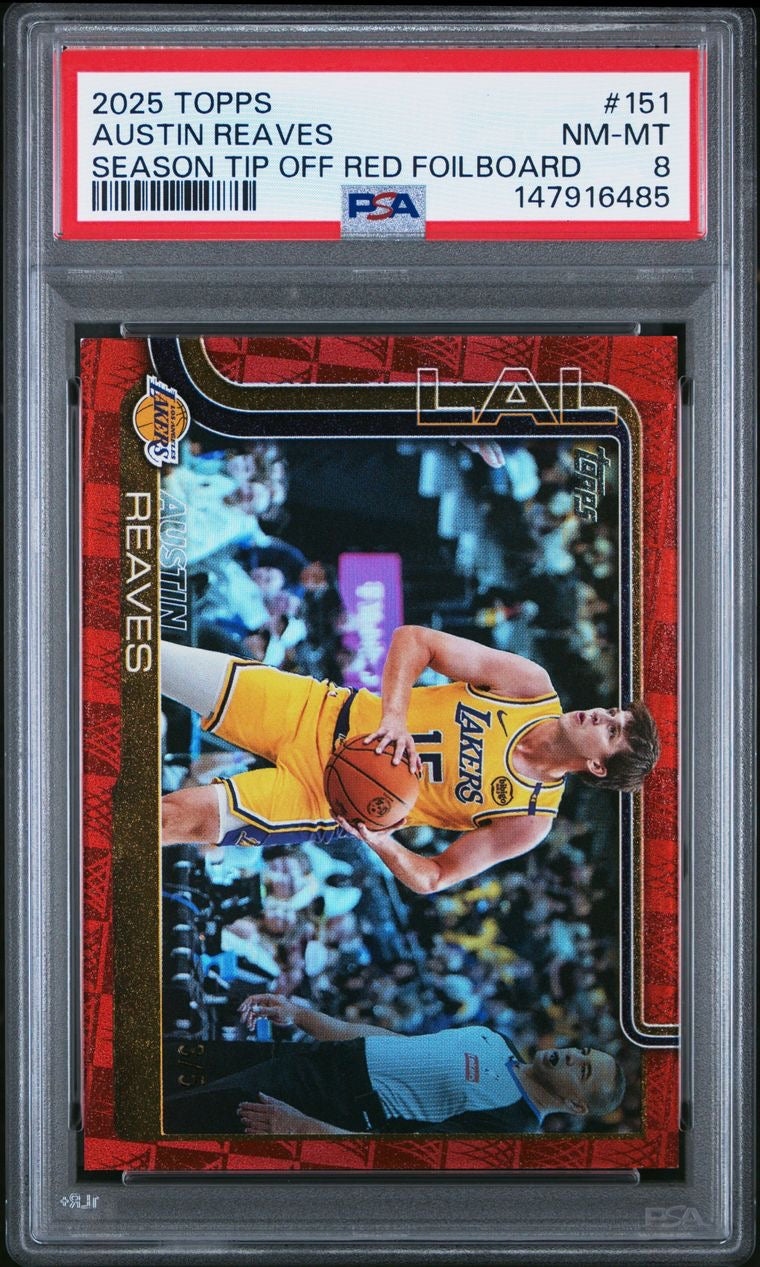 Austin reaves #151 Season Tip off Red Foilboard 3/5