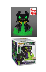 Funko Pop! Disney Villians - Maleficent As The Dragon #720, Box Lunch Exclusive - Glows In The Dark, 6" Super Sized Pop