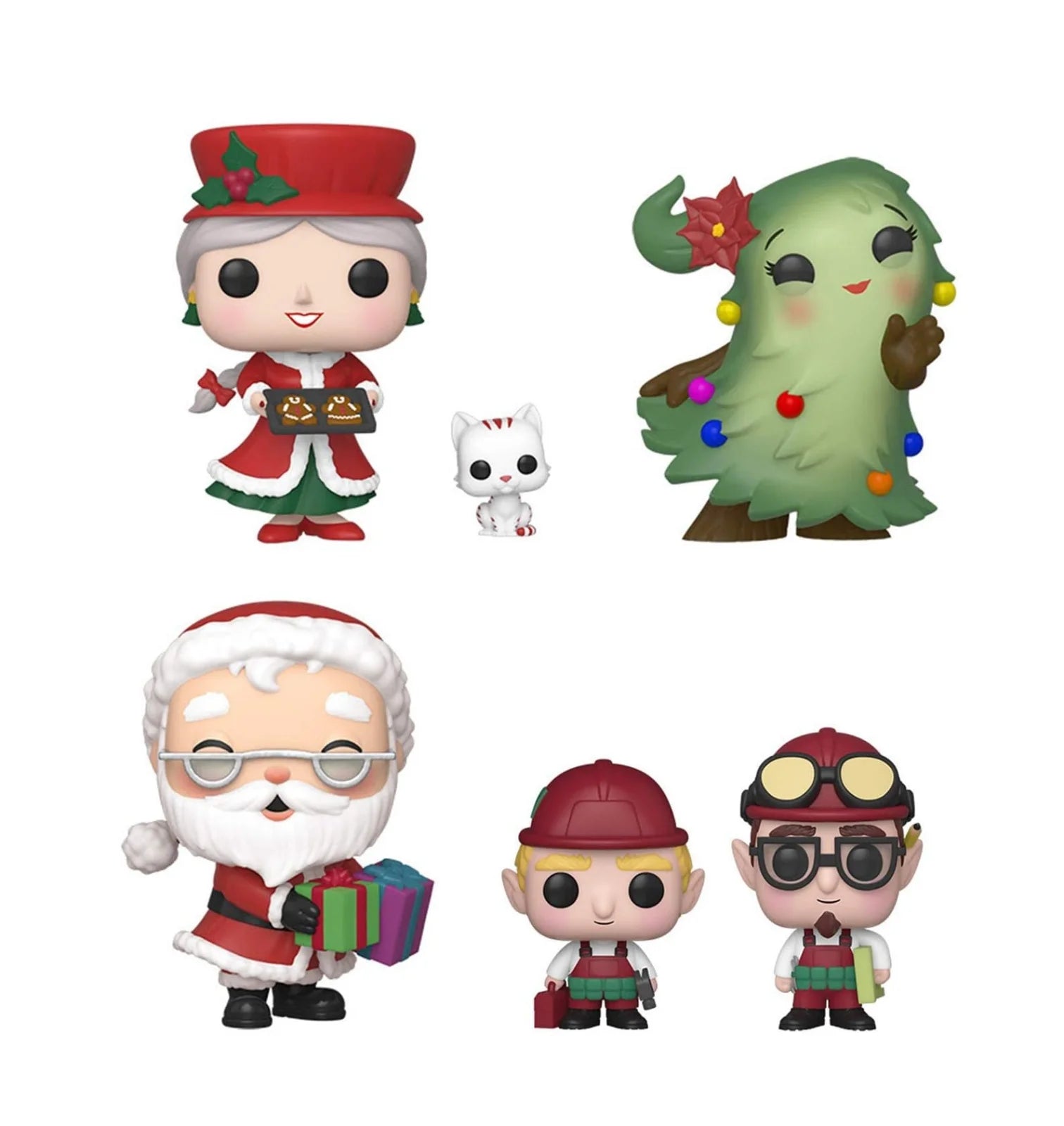 Funko Pop! Christmas: Peppermint Lane Bundle - Santa, Mrs. Santa, Mayor Patty Noble, Randy & Bob