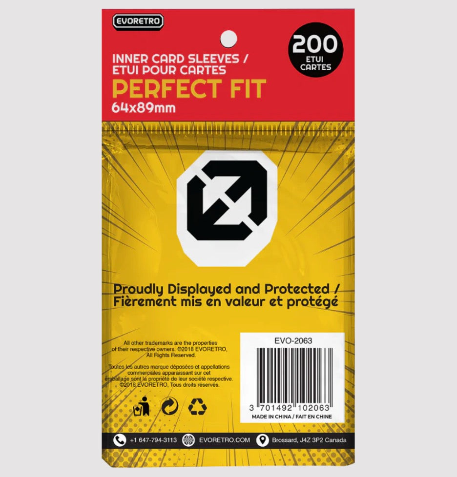EVORETRO Sleeves Perfect Fit for Pokemon/Lorcana/MTG Cards 200 Pack