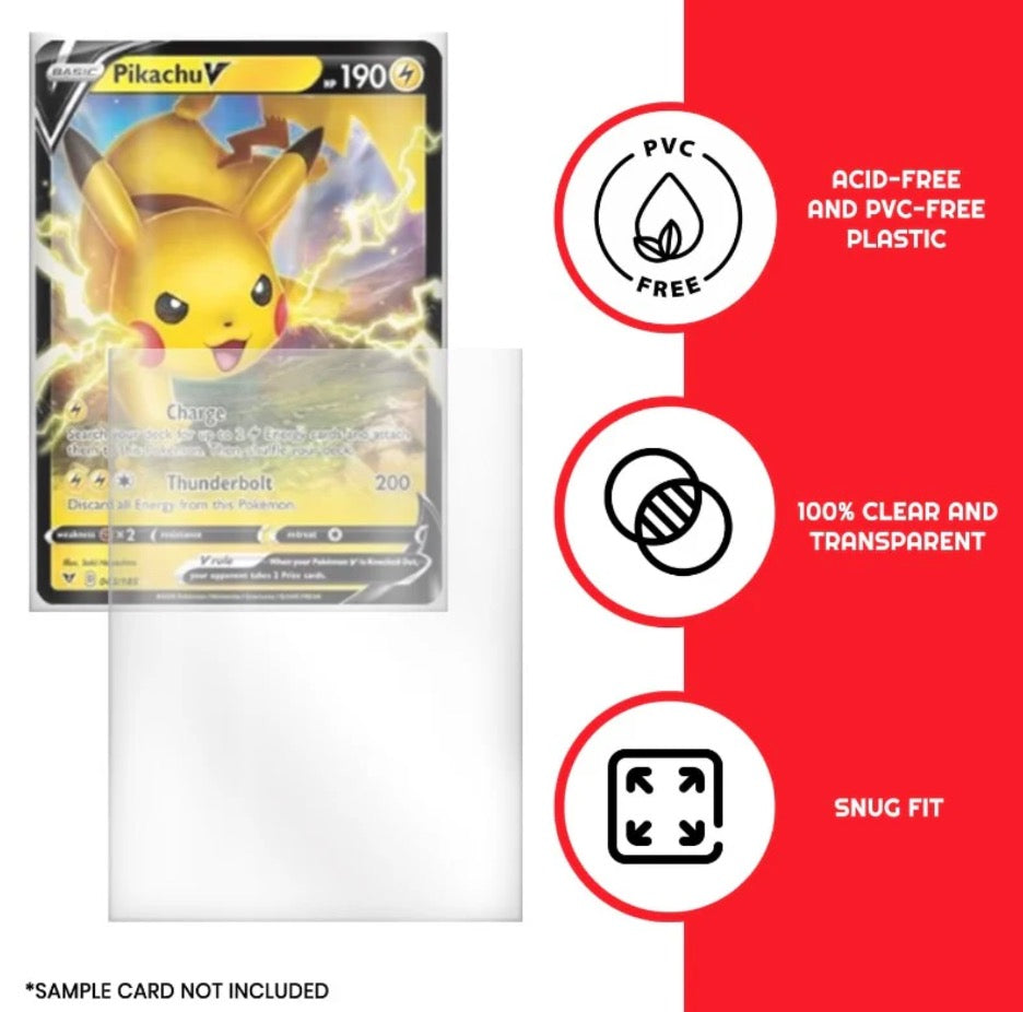 EVORETRO Sleeves Perfect Fit for Pokemon/Lorcana/MTG Cards 200 Pack