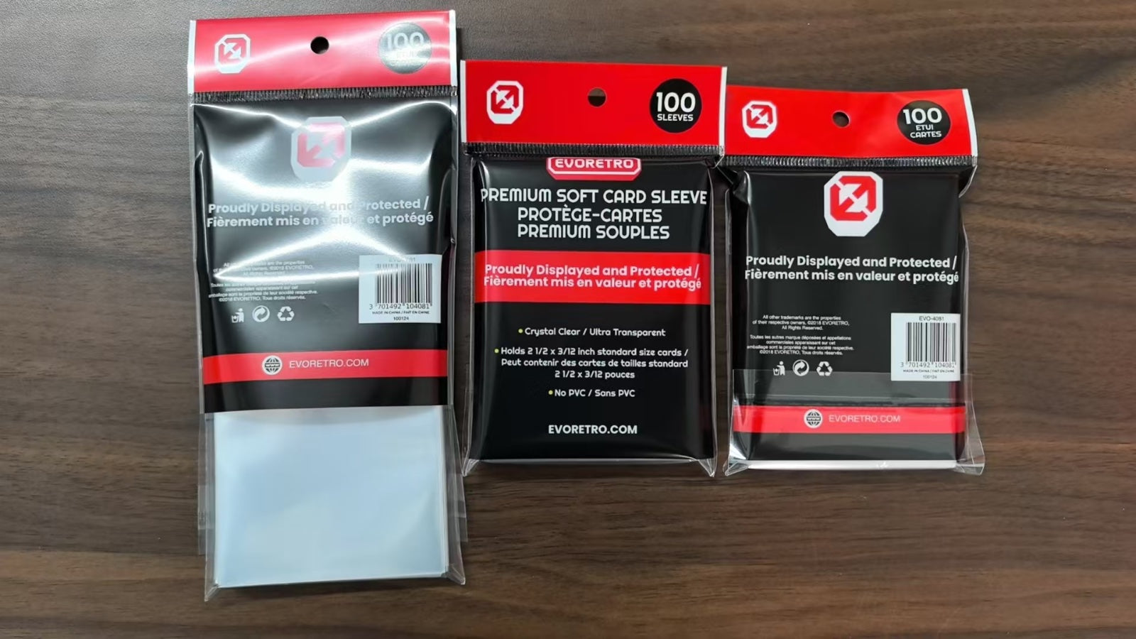 EVORETRO Soft Card Sleeves Card 100 Pack