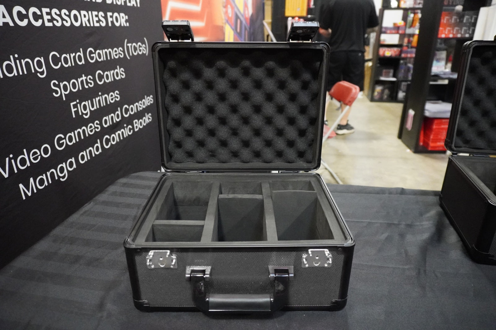 EVORETRO X Gray Aluminum Graded Card Storage Box 3 Rows TSA Lock good for 90 cards