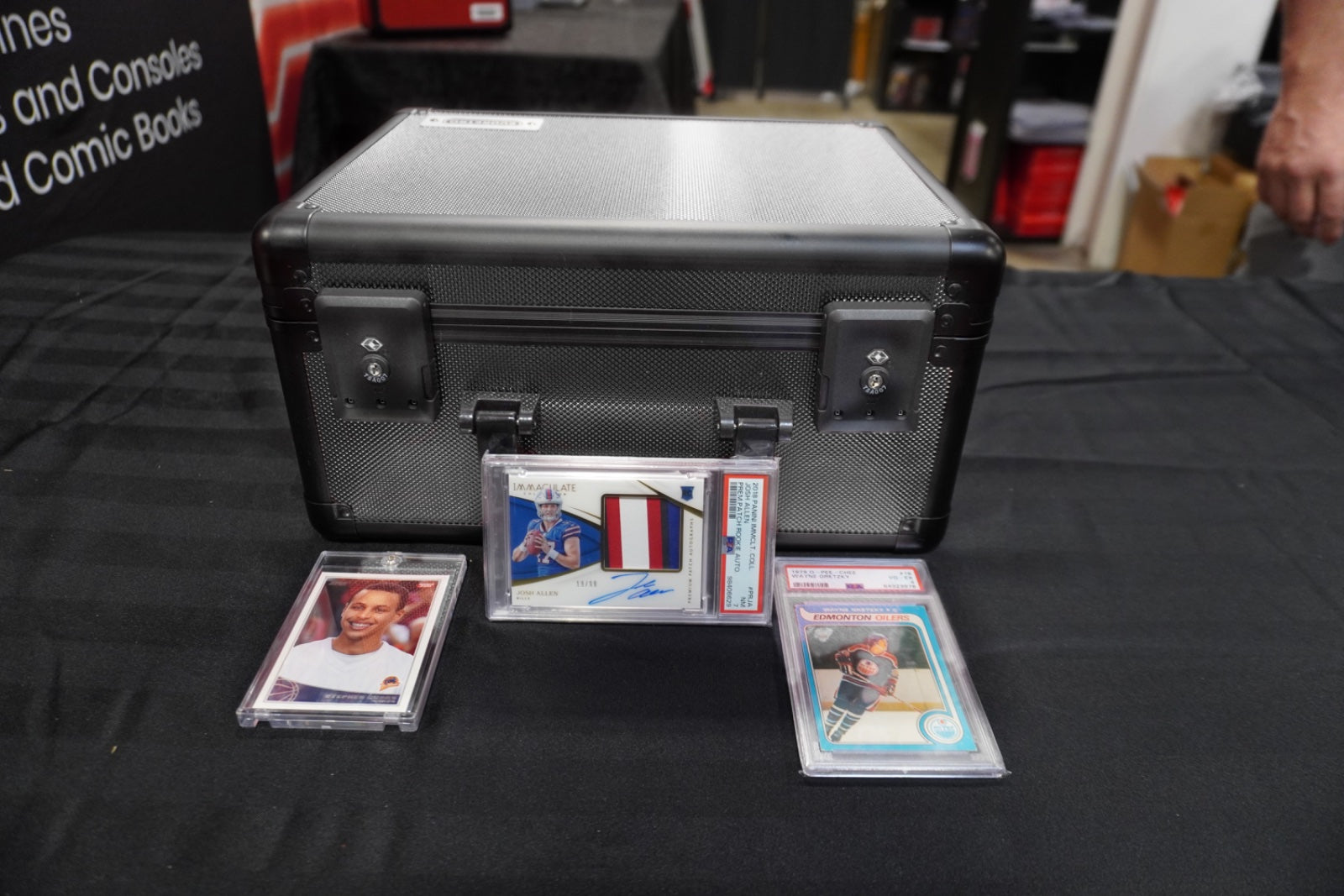 EVORETRO X Gray Aluminum Graded Card Storage Box 3 Rows TSA Lock good for 90 cards