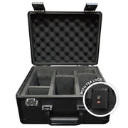 EVORETRO X Black Aluminum Graded Card Storage Box 3 Rows TSA Lock good for 90 cards