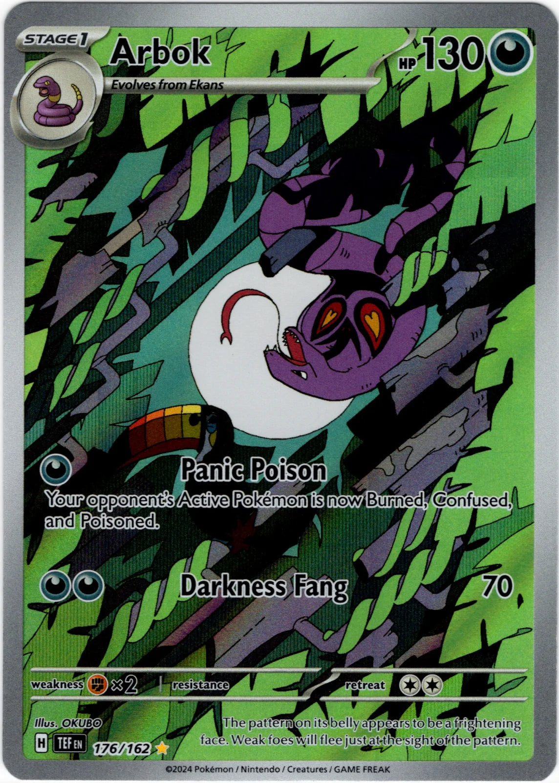 Arbok 176/162 · Holofoil (Temporal Forces)