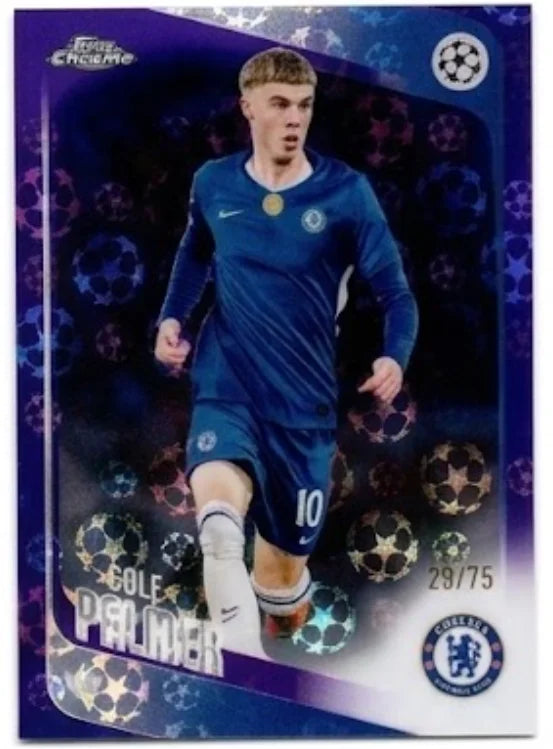 COLE PALMER 2025-26 TOPPS CHROME UEFA CHAMPIONS LEAGUE PURPLE SAPPHIRE #29/75