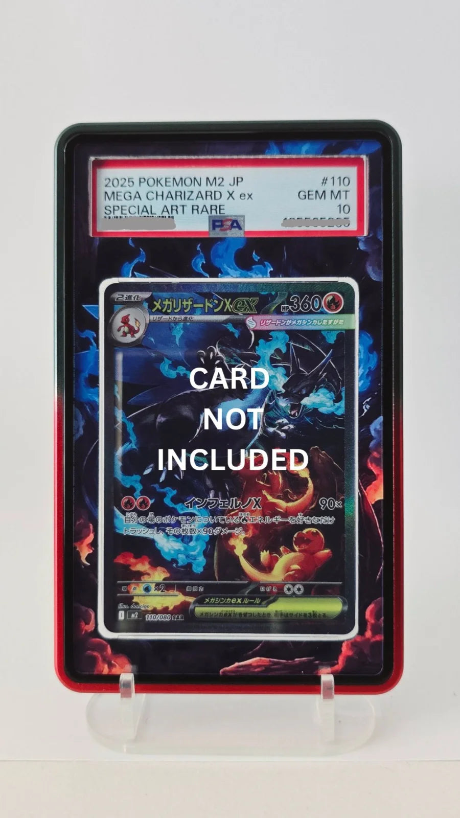 PSA Magnetic Case (Black & Red) (sealed) with Extended Artwork -  Mega Charizard Ex SIR 125/094 PF and SAR 110/080 IX