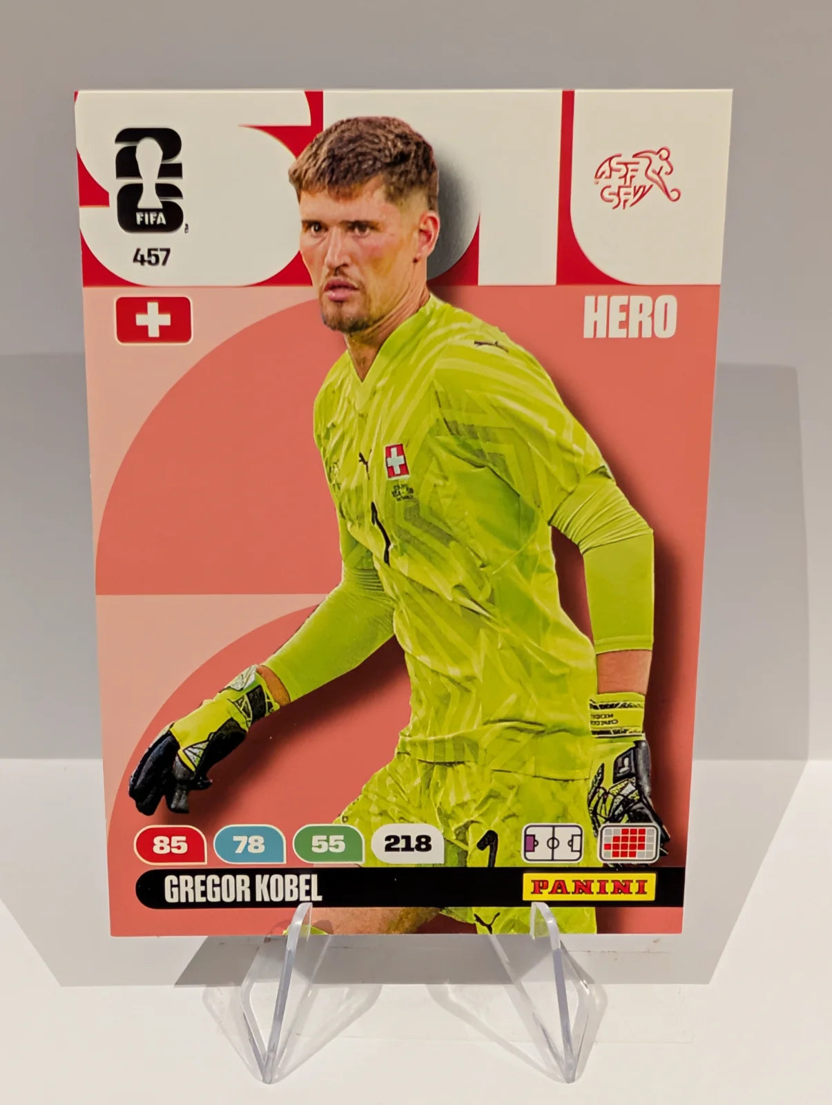 457 Gregor Kobel - Switzerland - Panini Adrenalyn XL World Cup 2026