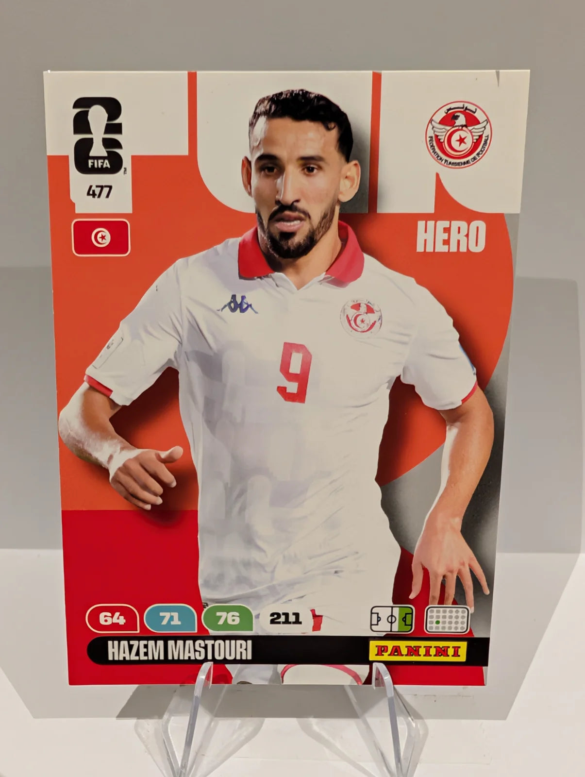 477 Hazem Mastouri - Tunisia - Panini Adrenalyn XL World Cup 2026