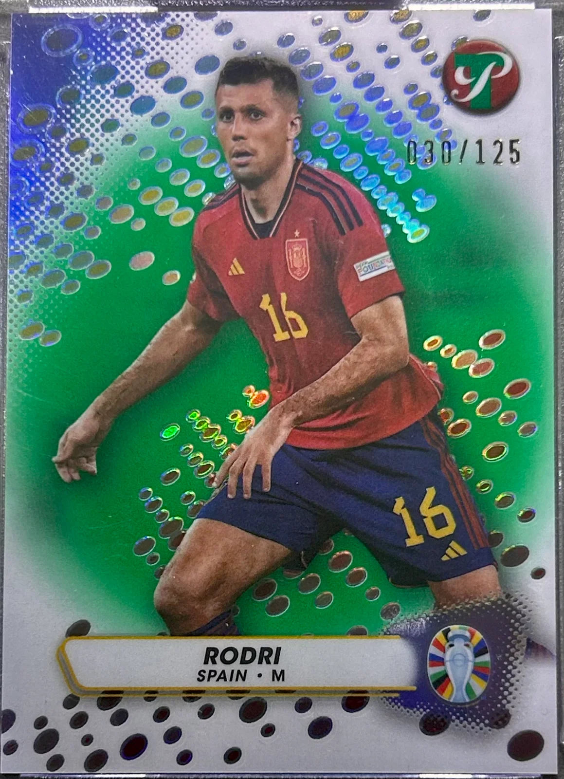 Rodri 2023 Topps Pristine Road to Euro Green Refractors /125