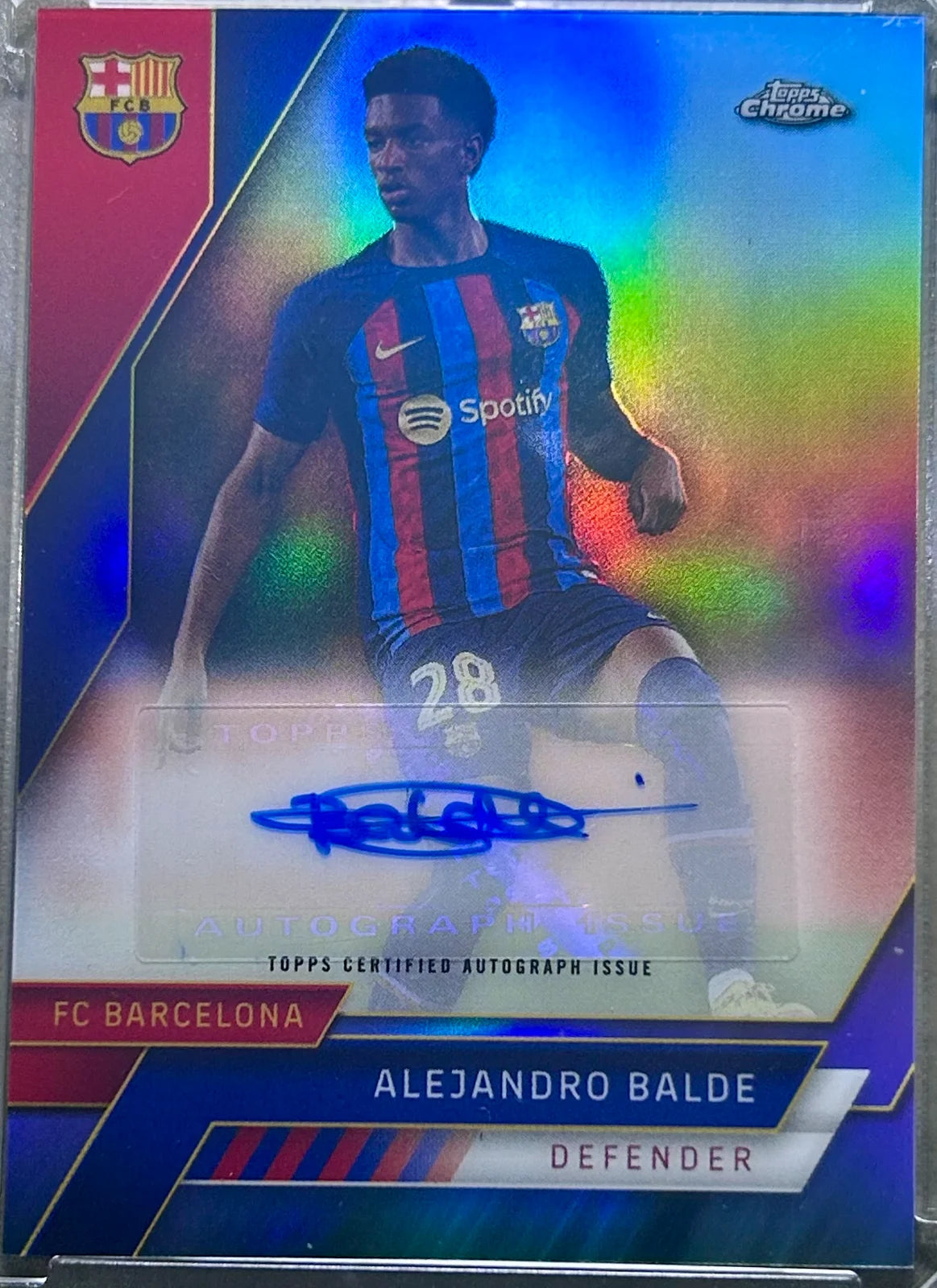 Alejandro Balde 2023 Topps Chrome Autograph