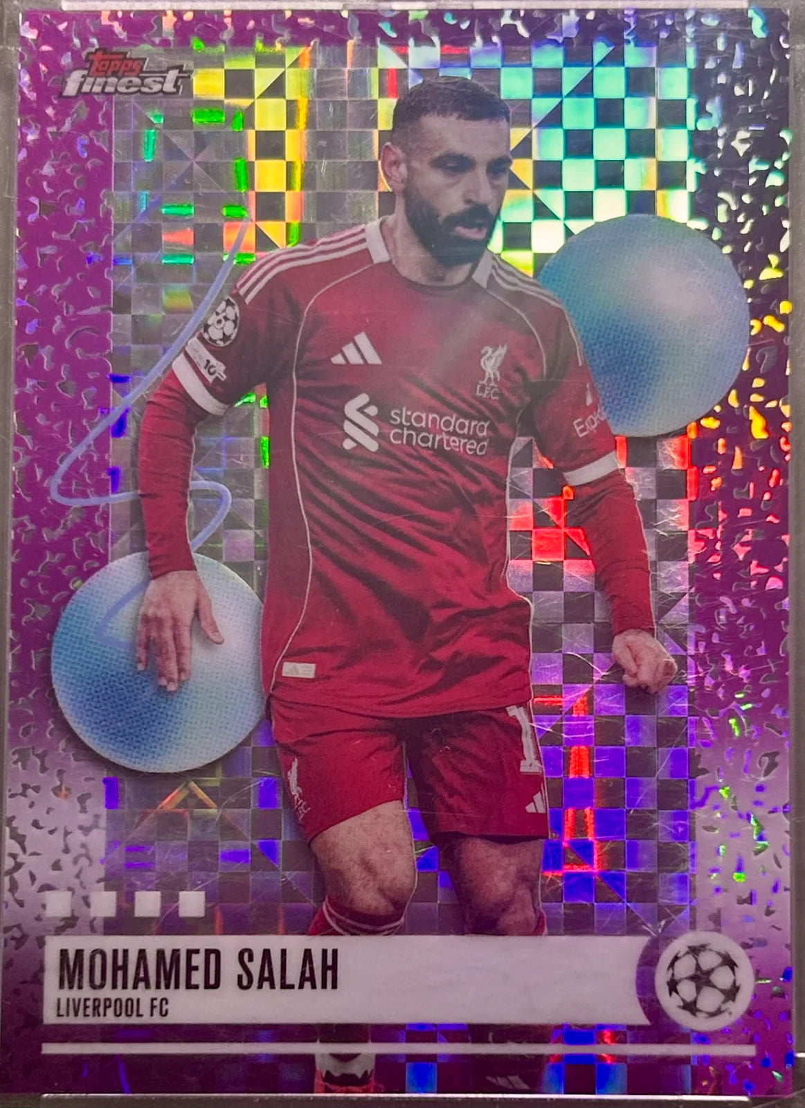 Mohamed Salah 2026 Topps Finest Base Uncommon Checkerboard