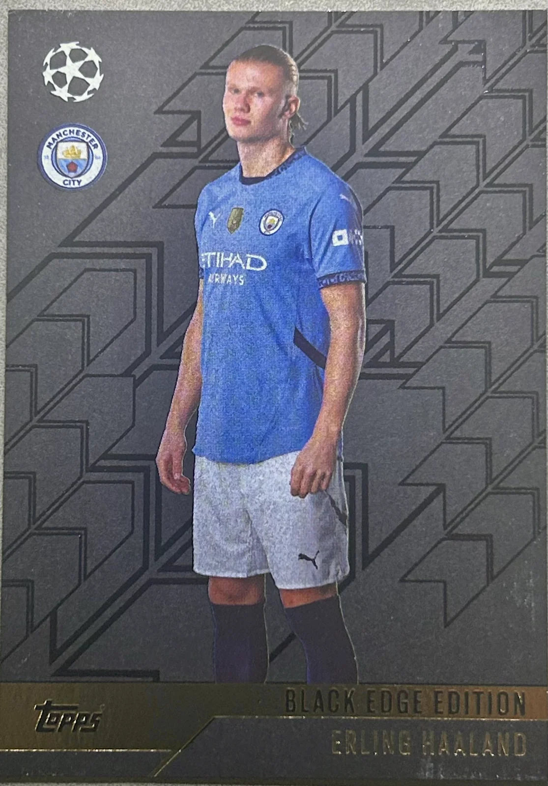 Erling Haaland 2023-24 Topps UEFA Black Edge Edition