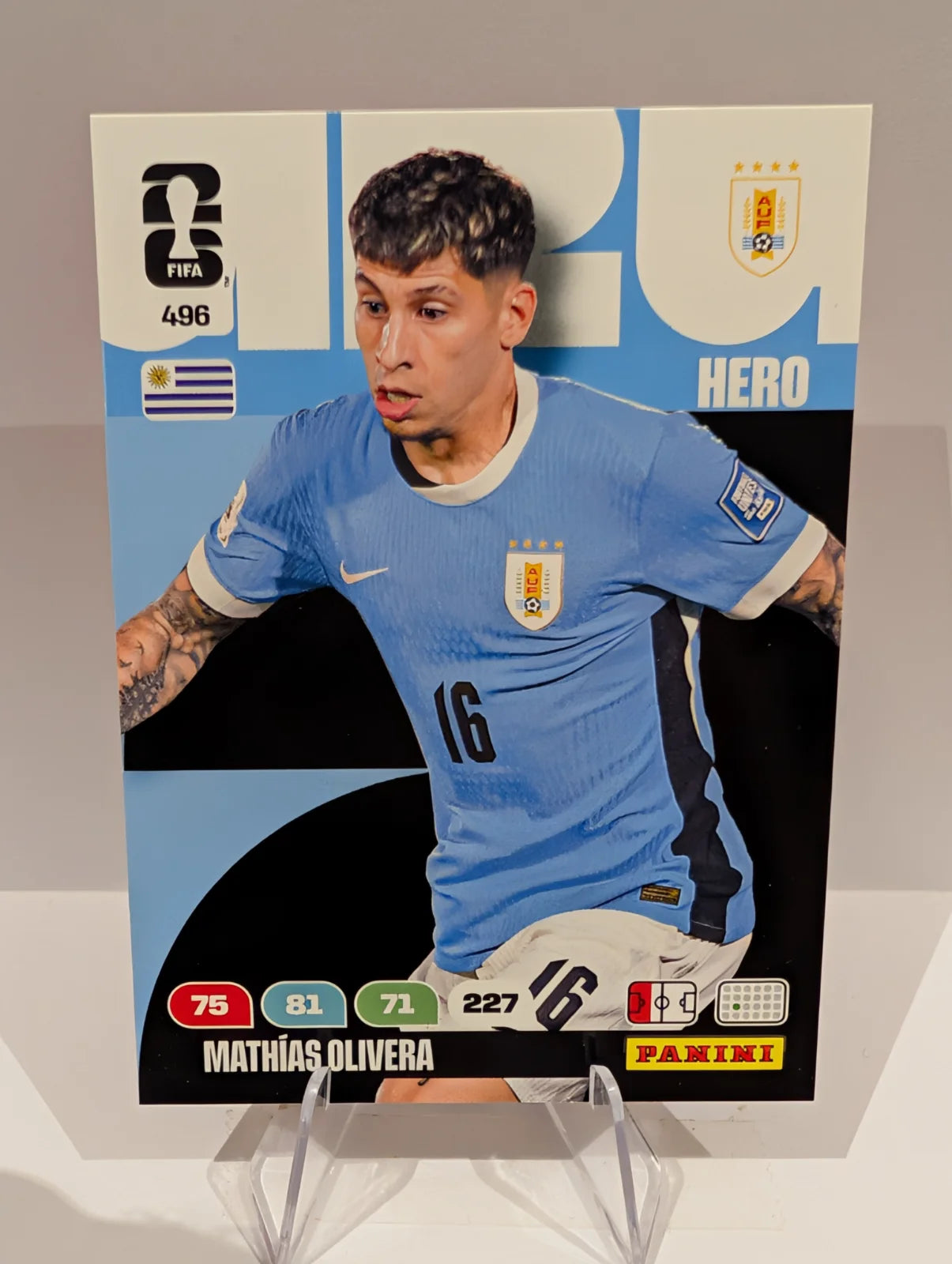 496 Mathias Olivera - Uruguay - Panini Adrenalyn XL World Cup 2026