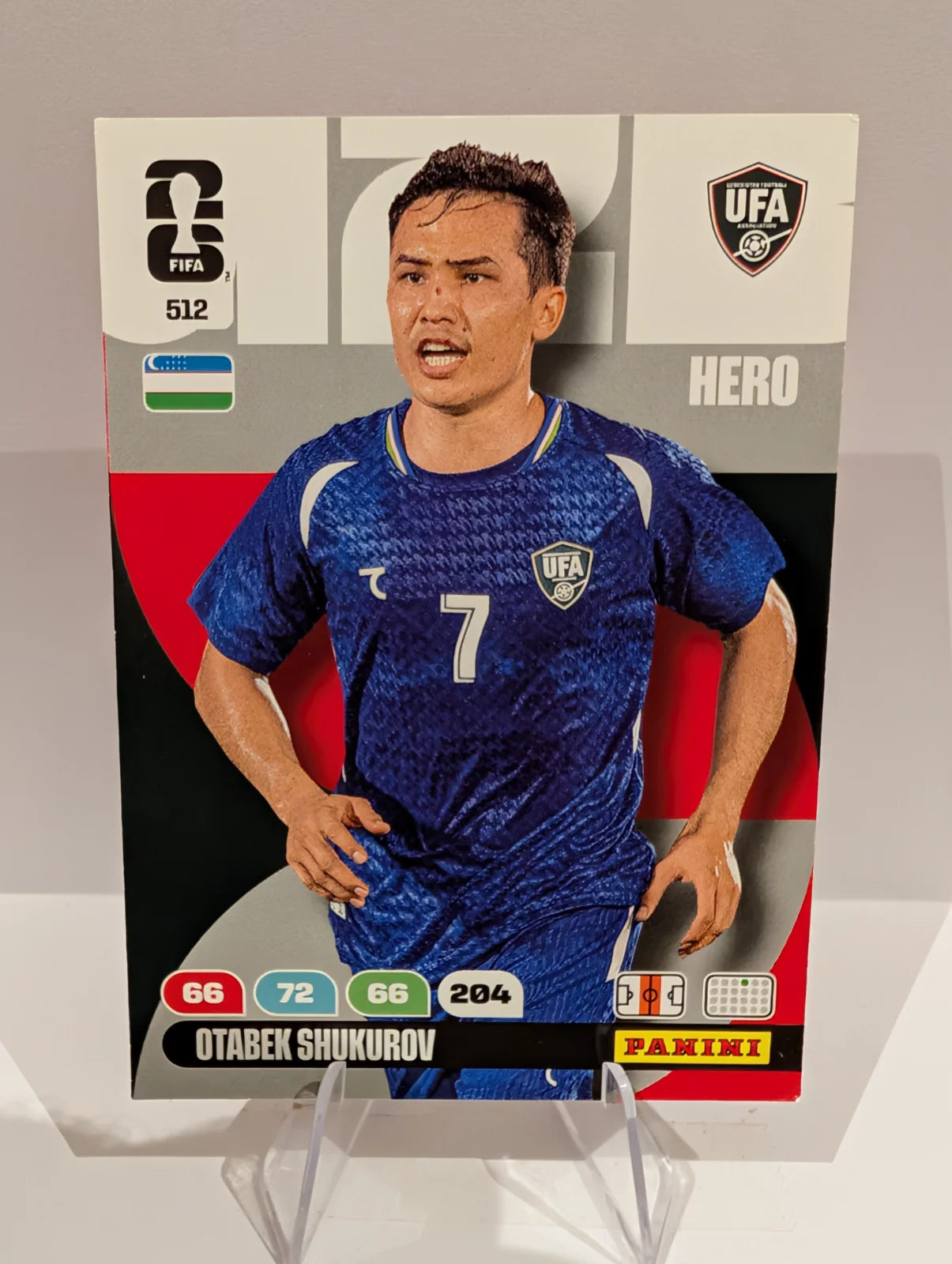 512 Otabek Shukurov - Uzbekistan - Panini Adrenalyn XL World Cup 2026