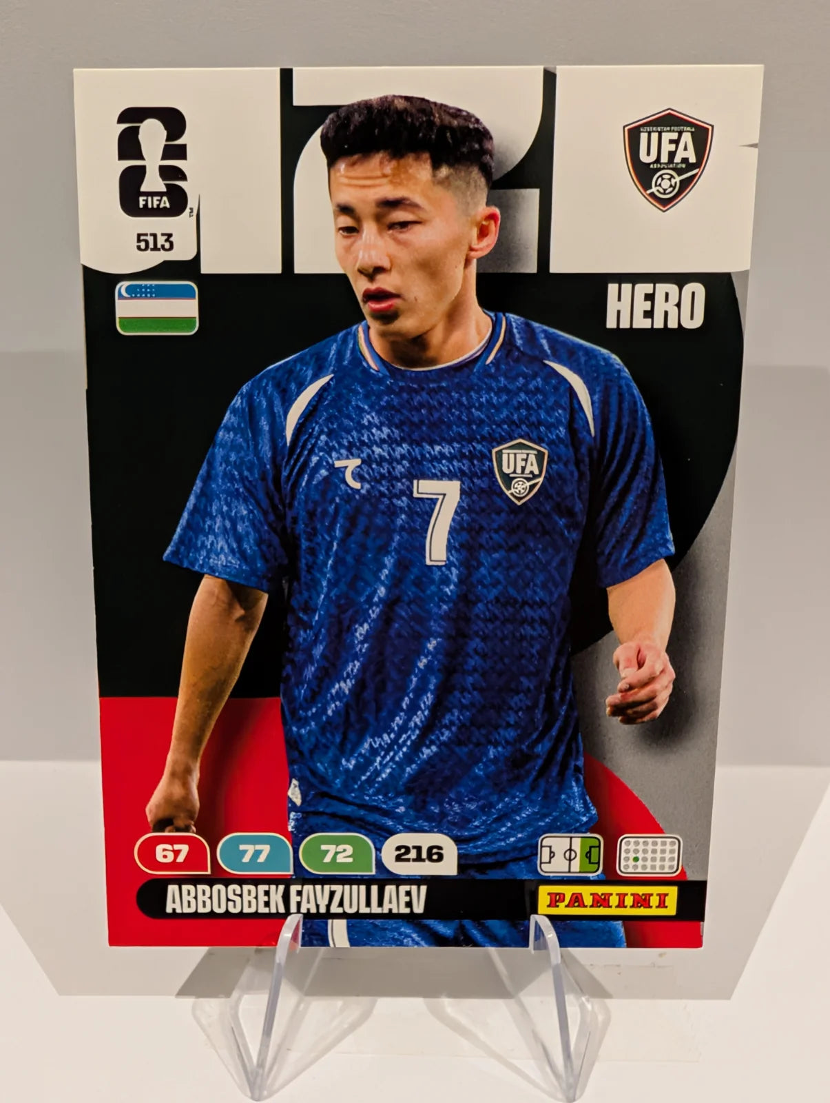513 Abbosbek Fayzullaev - Uzbekistan - Panini Adrenalyn XL World Cup 2026