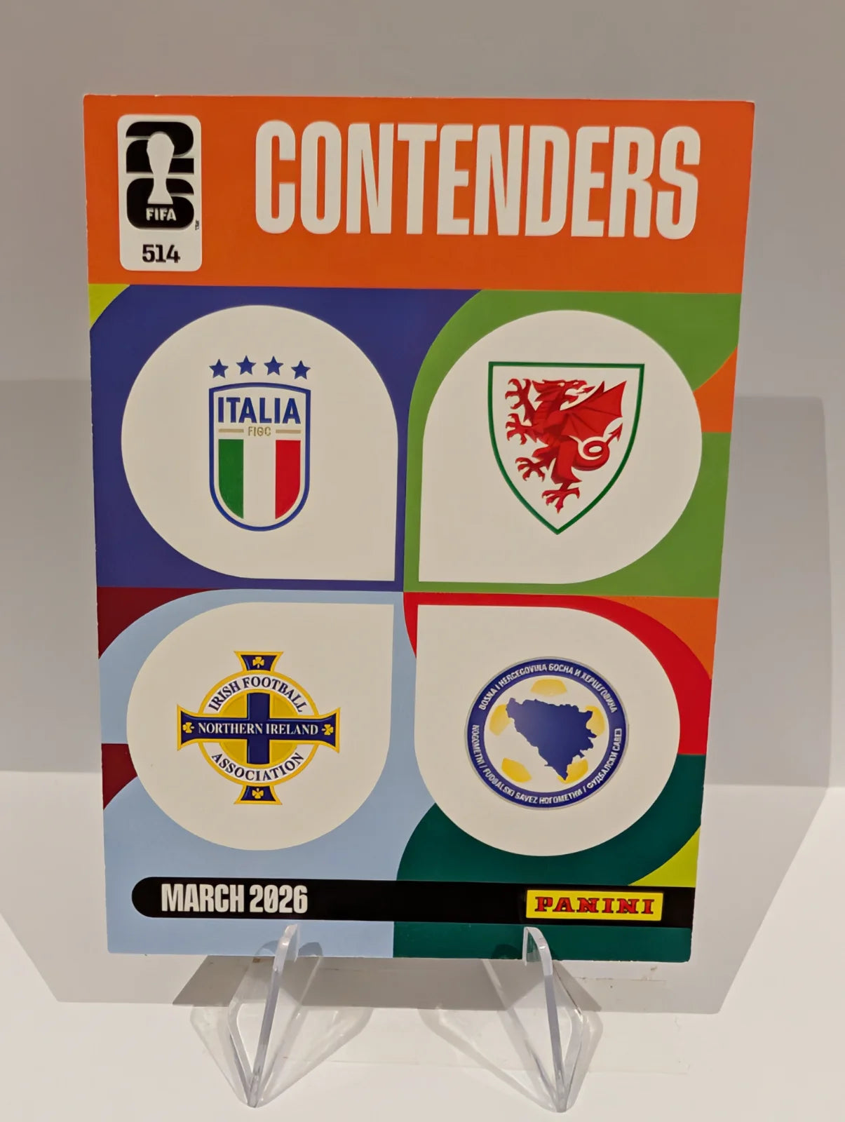 514 Italy / Northern Ireland / Wales / Bosnia and Herzegovina - Contenders - Panini Adrenalyn XL World Cup 2026