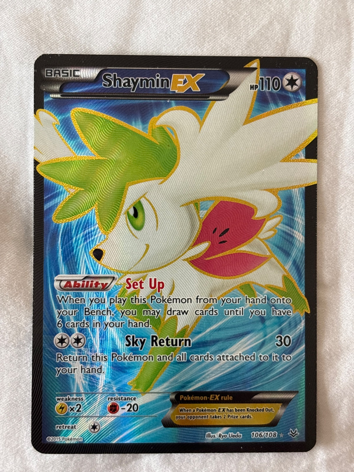 Shaymin EX (106 Full Art) · Holofoil (Roaring Skies)
