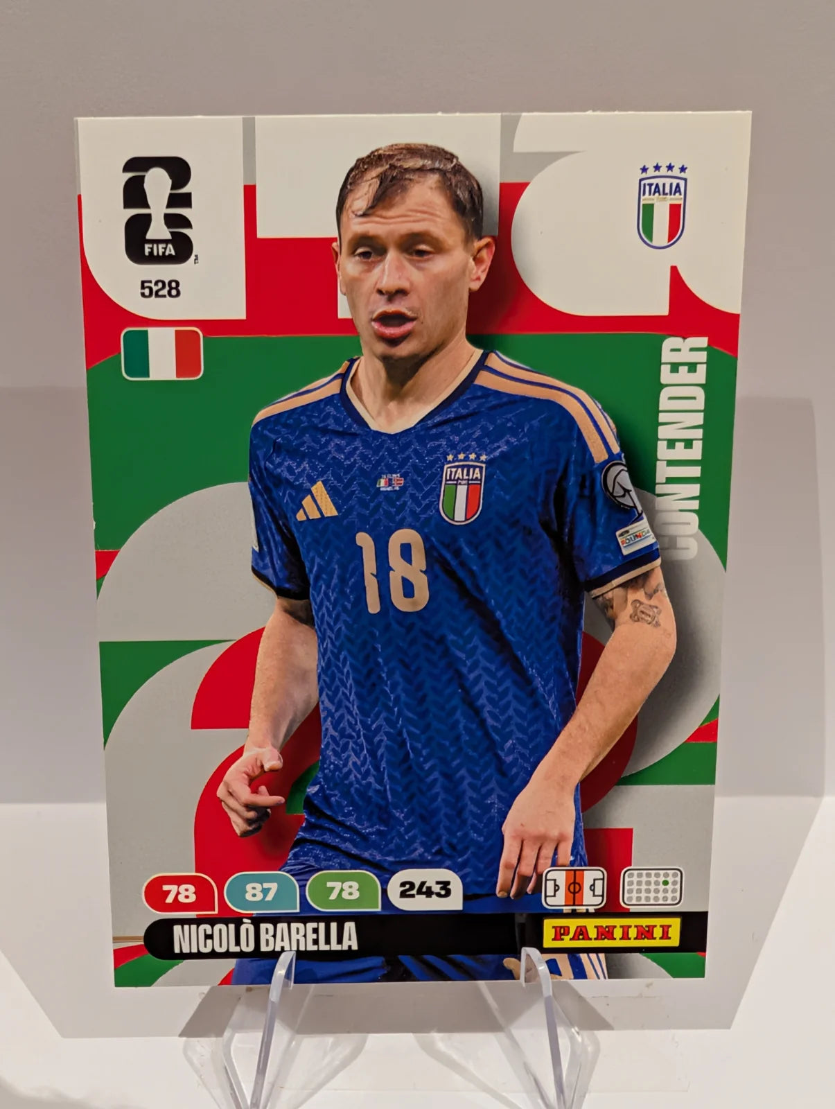 528 Nicolo Barella - Italy - Panini Adrenalyn XL World Cup 2026